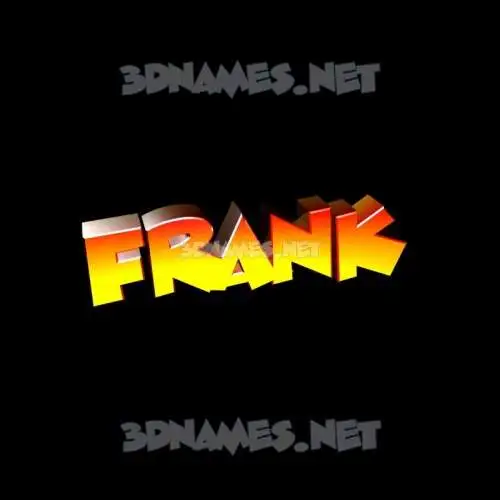 frank in Black Background style - 3D name wallpaper