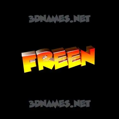 freen in Black Background style - 3D name wallpaper