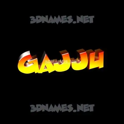 gajju in Black Background style - 3D name wallpaper