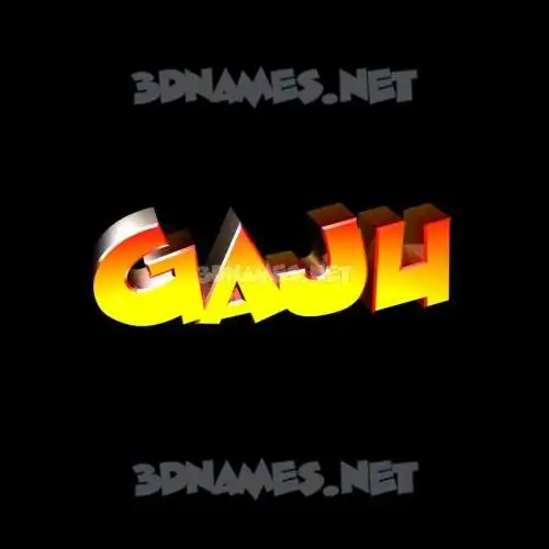 gaju in Black Background style - 3D name wallpaper
