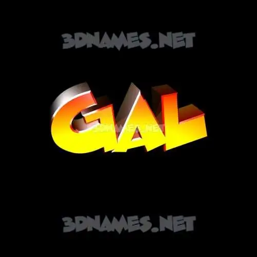 gal in Black Background style - 3D name wallpaper