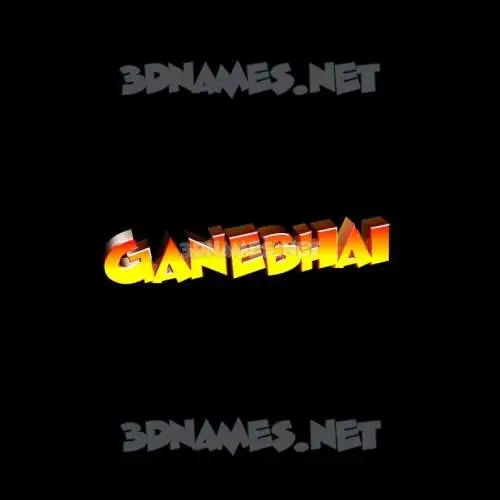 ganebhai in Black Background style - 3D name wallpaper