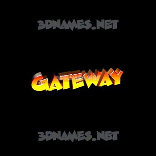 gateway in Black Background style - 3D name wallpaper