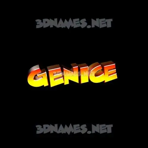 genice in Black Background style - 3D name wallpaper genice in Black Background style - 3D name wallpaper
