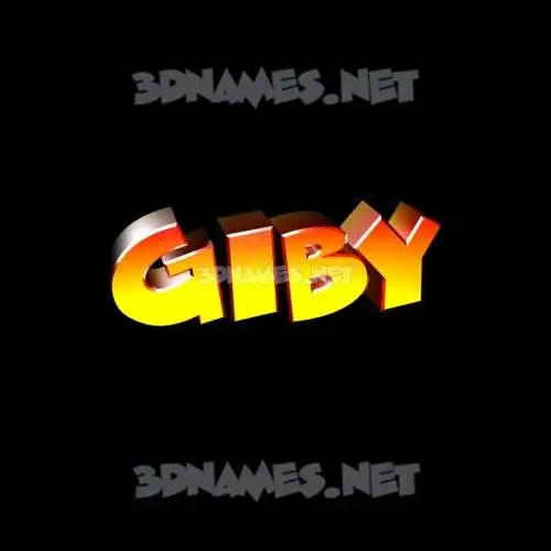 giby in Black Background style - 3D name wallpaper