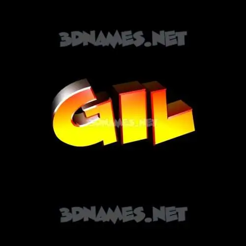 gil in Black Background style - 3D name wallpaper