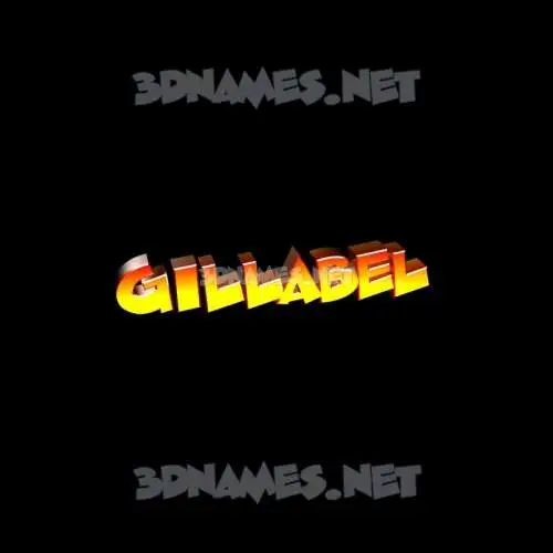 gillabel in Black Background style - 3D name wallpaper gillabel in Black Background style - 3D name wallpaper