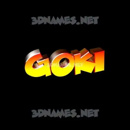 goki in Black Background style - 3D name wallpaper goki in Black Background style - 3D name wallpaper