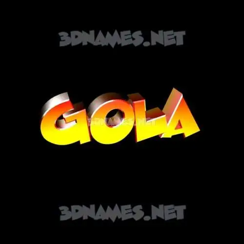 gola in Black Background style - 3D name wallpaper