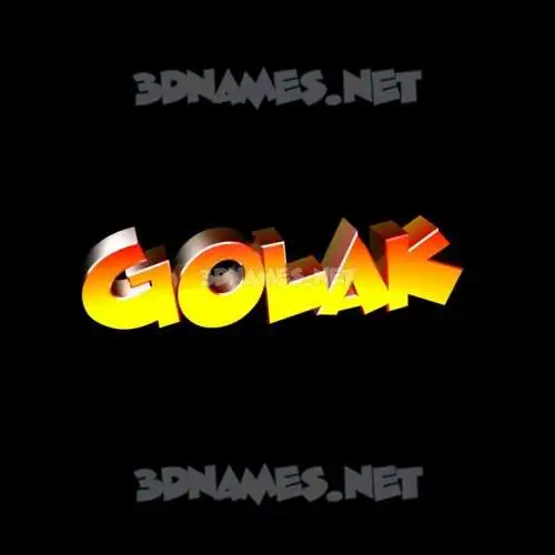 golak in Black Background style - 3D name wallpaper