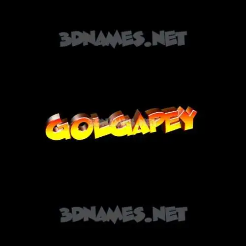 golgapey in Black Background style - 3D name wallpaper
