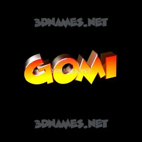 gomi in Black Background style - 3D name wallpaper gomi in Black Background style - 3D name wallpaper