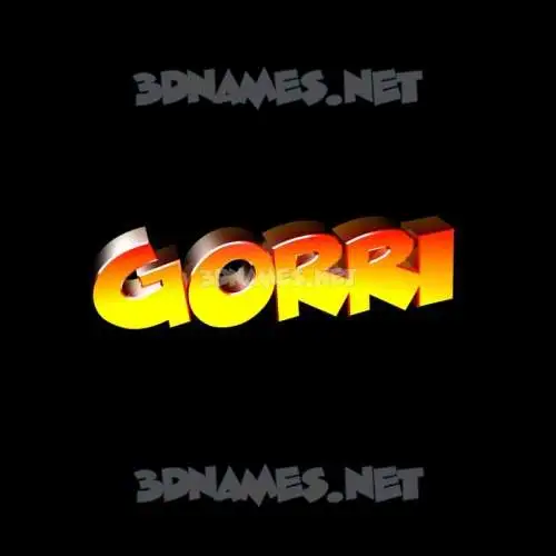 gorri in Black Background style - 3D name wallpaper gorri in Black Background style - 3D name wallpaper