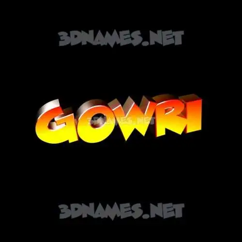 gowri in Black Background style - 3D name wallpaper gowri in Black Background style - 3D name wallpaper