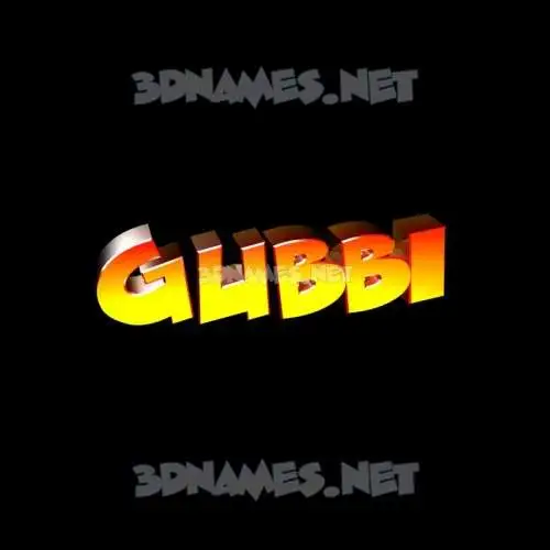 gubbi in Black Background style - 3D name wallpaper