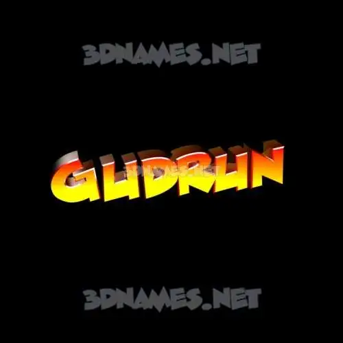 gudrun in Black Background style - 3D name wallpaper
