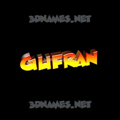 gufran in Black Background style - 3D name wallpaper