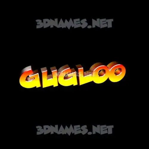 gugloo in Black Background style - 3D name wallpaper