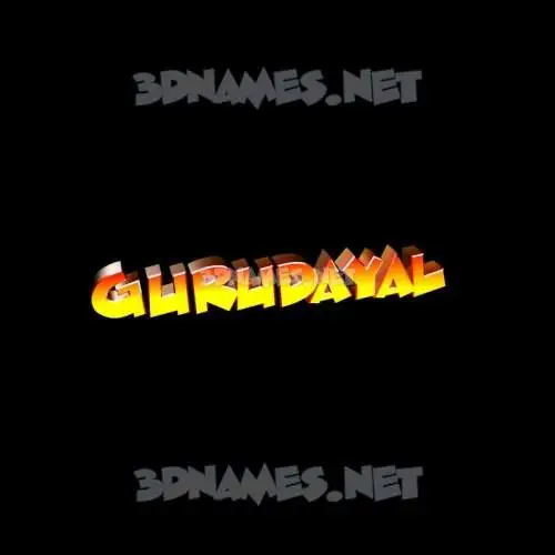 gurudayal in Black Background style - 3D name wallpaper