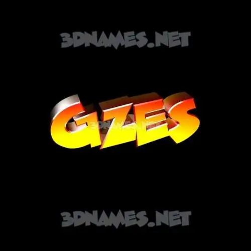 gzes in Black Background style - 3D name wallpaper