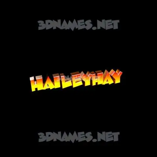 haileyhay in Black Background style - 3D name wallpaper