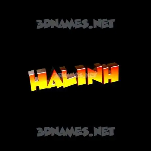 halinh in Black Background style - 3D name wallpaper
