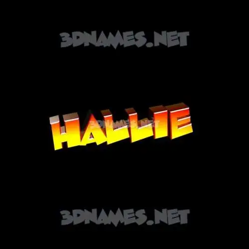 hallie in Black Background style - 3D name wallpaper