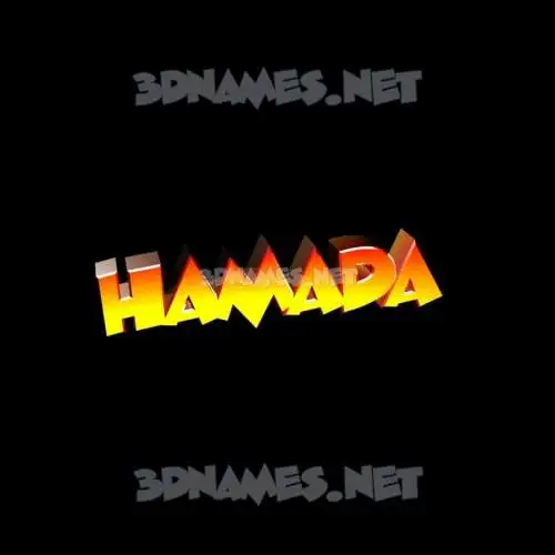 hamada in Black Background style - 3D name wallpaper