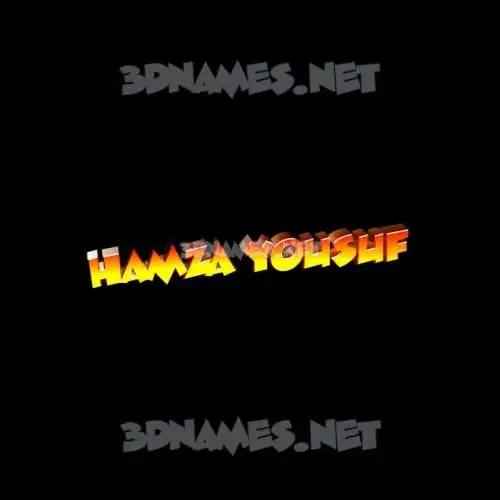 hamza yousuf in Black Background style - 3D name wallpaper