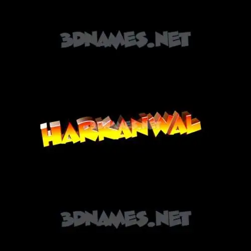 harkanwal in Black Background style - 3D name wallpaper
