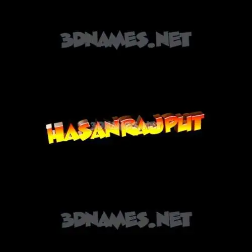 hasanrajput in Black Background style - 3D name wallpaper