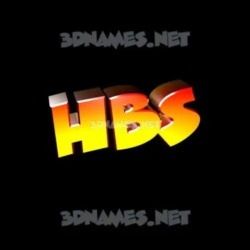hbs in Black Background style - 3D name wallpaper