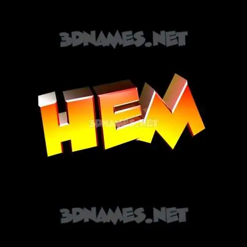 hem in Black Background style - 3D name wallpaper hem in Black Background style - 3D name wallpaper