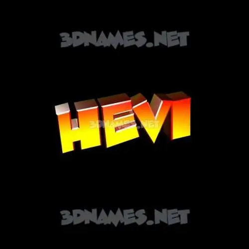 hevi in Black Background style - 3D name wallpaper