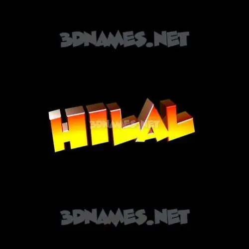 hilal in Black Background style - 3D name wallpaper hilal in Black Background style - 3D name wallpaper