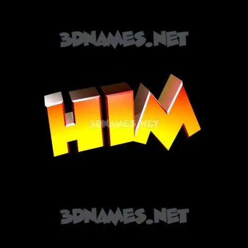 him in Black Background style - 3D name wallpaper