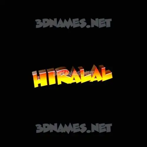 hiralal in Black Background style - 3D name wallpaper