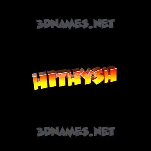 hithysh in Black Background style - 3D name wallpaper