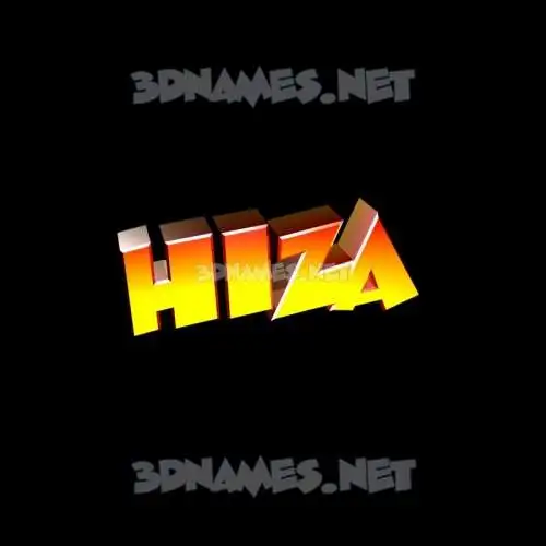 hiza in Black Background style - 3D name wallpaper hiza in Black Background style - 3D name wallpaper