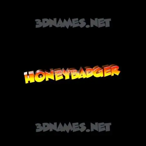honeybadger in Black Background style - 3D name wallpaper honeybadger in Black Background style - 3D name wallpaper