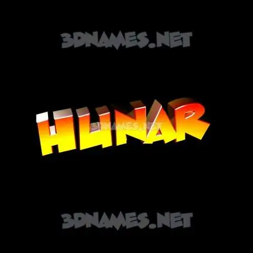 hunar in Black Background style - 3D name wallpaper