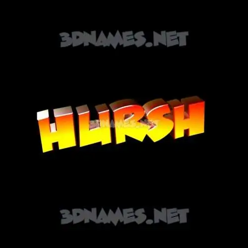 hursh in Black Background style - 3D name wallpaper