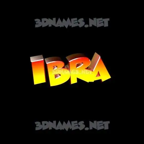 ibra in Black Background style - 3D name wallpaper