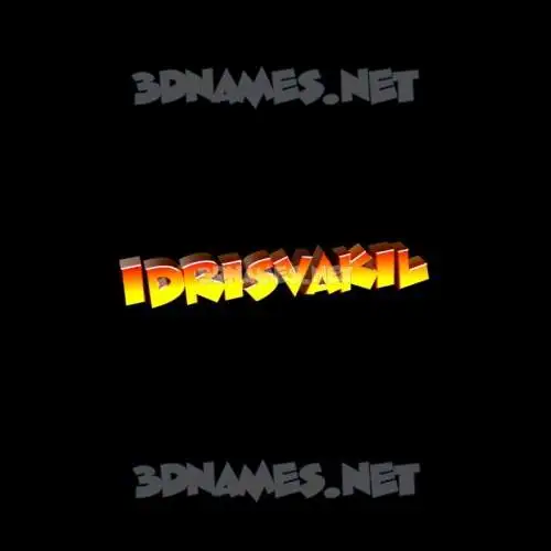 idrisvakil in Black Background style - 3D name wallpaper idrisvakil in Black Background style - 3D name wallpaper