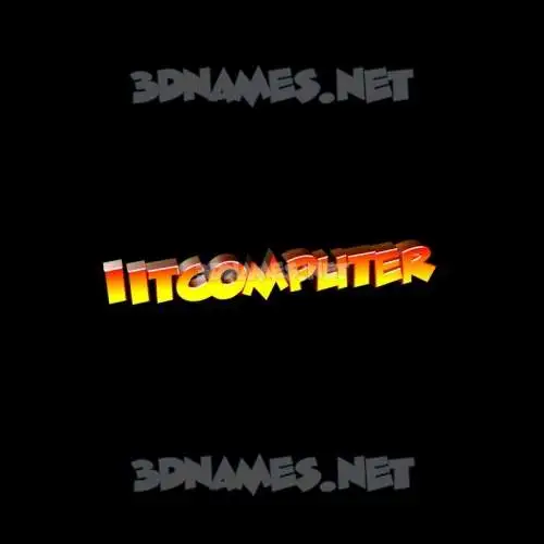 iitcomputer in Black Background style - 3D name wallpaper