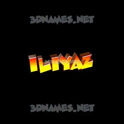 iliyaz in Black Background style - 3D name wallpaper iliyaz in Black Background style - 3D name wallpaper