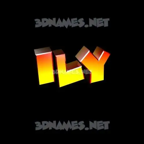 ily in Black Background style - 3D name wallpaper ily in Black Background style - 3D name wallpaper