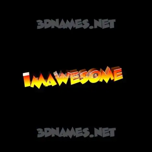 imawesome in Black Background style - 3D name wallpaper imawesome in Black Background style - 3D name wallpaper
