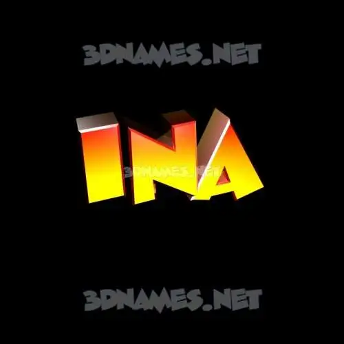 ina in Black Background style - 3D name wallpaper