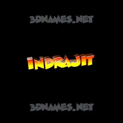 indrajit in Black Background style - 3D name wallpaper